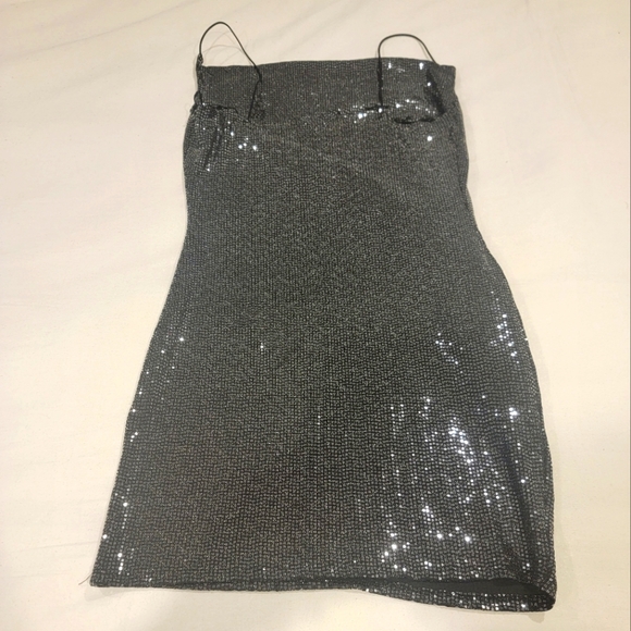 Garage-Party Glitter Midi Black Dress-Size USA Medium - Picture 4 of 5